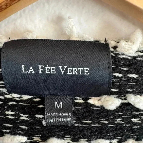 La Fee Verte Open Front Slouchy Cardigan Boho M - Picture 4 of 9